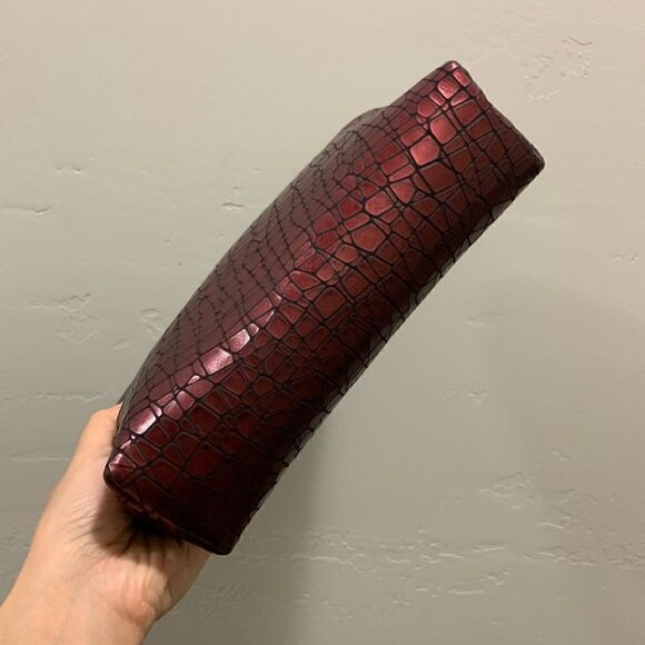 Handmade Genuine Embossed Leather Wooden Frame Hand Clutch/Crossbody/Evening Bag - Picture 15 of 16